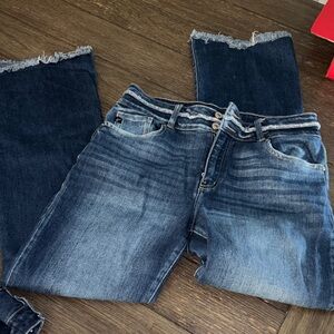 Dark Blue Flare & Wide Leg Jeans